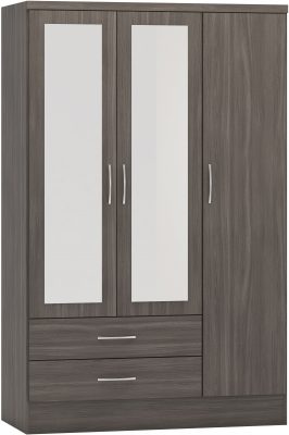 Nevada Black Wood Grain Coloured Bedroom Set