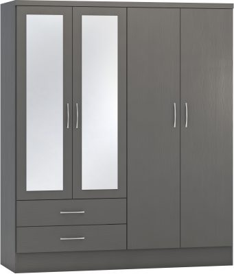 Nevada 3D Effect Grey Coloured Bedroom Set