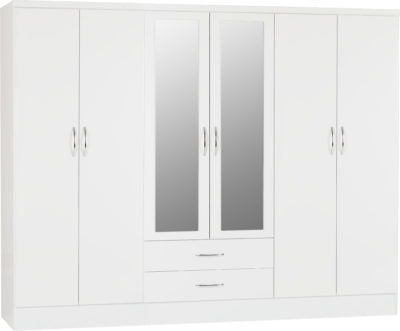 Nevada White Coloured Bedroom Set