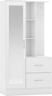 Nevada White Coloured Bedroom Set