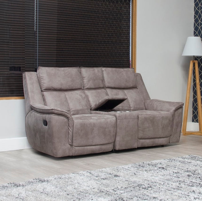 Barello Brown Grey Reclining Suite