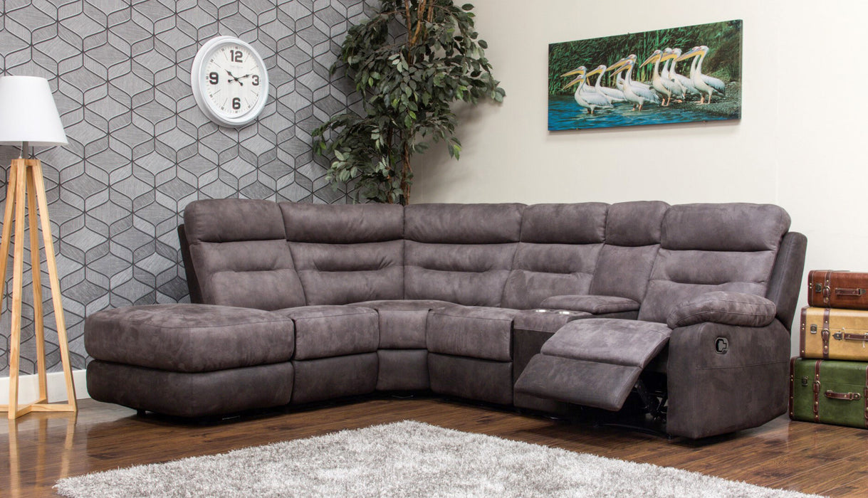 Dillon Modular Reclining Suite 3 Seater with 2 Chairs (Charcoal)