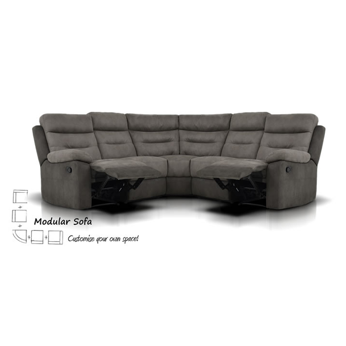 Dillon Modular Reclining Suite 3 Seater with 2 Chairs (Charcoal)